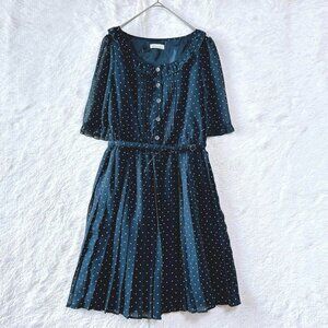 Earcology Short Sleeve Dress Sheer Blouse Polka Dot Pattern